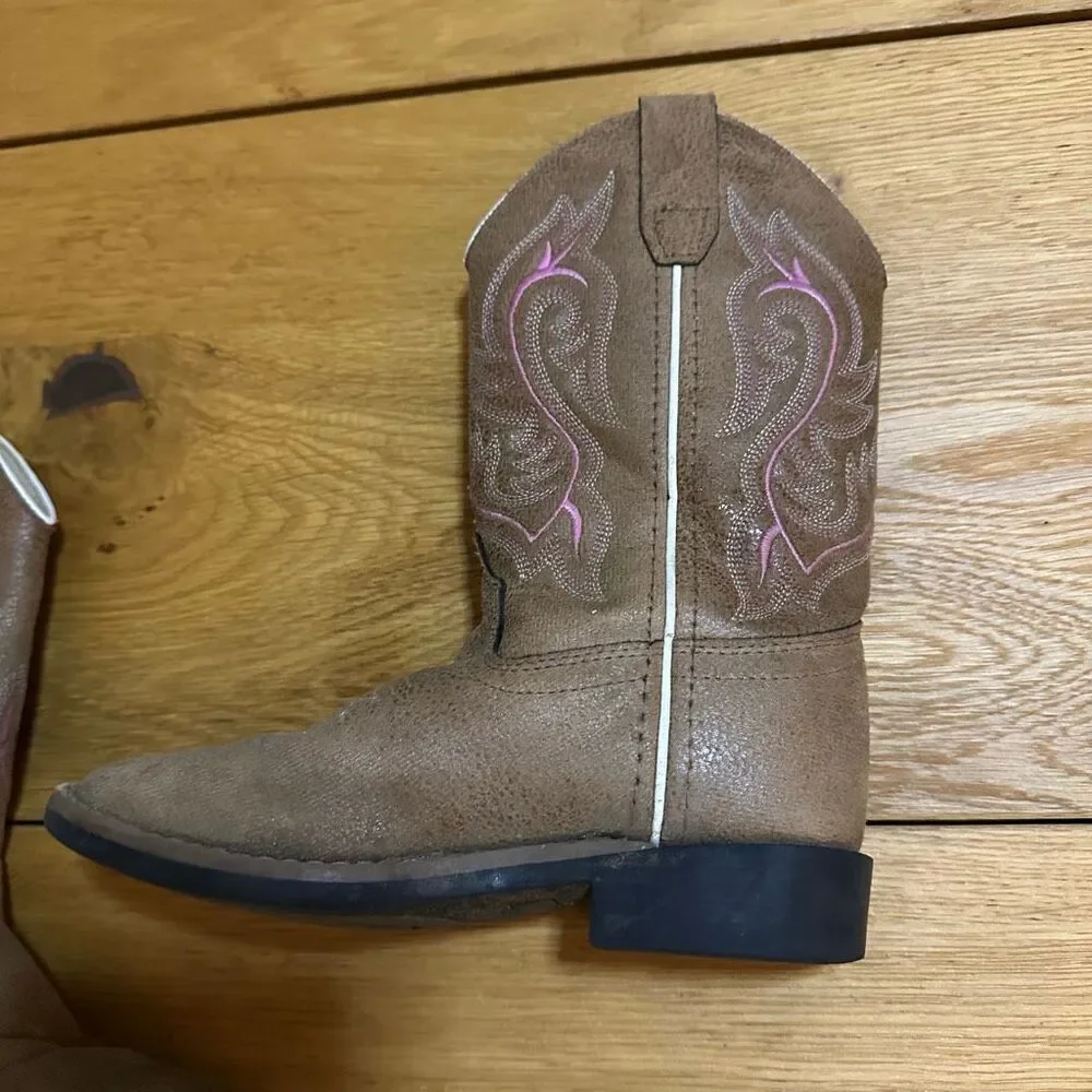 Shyanne girls Madison faux leather western boot girls 13
